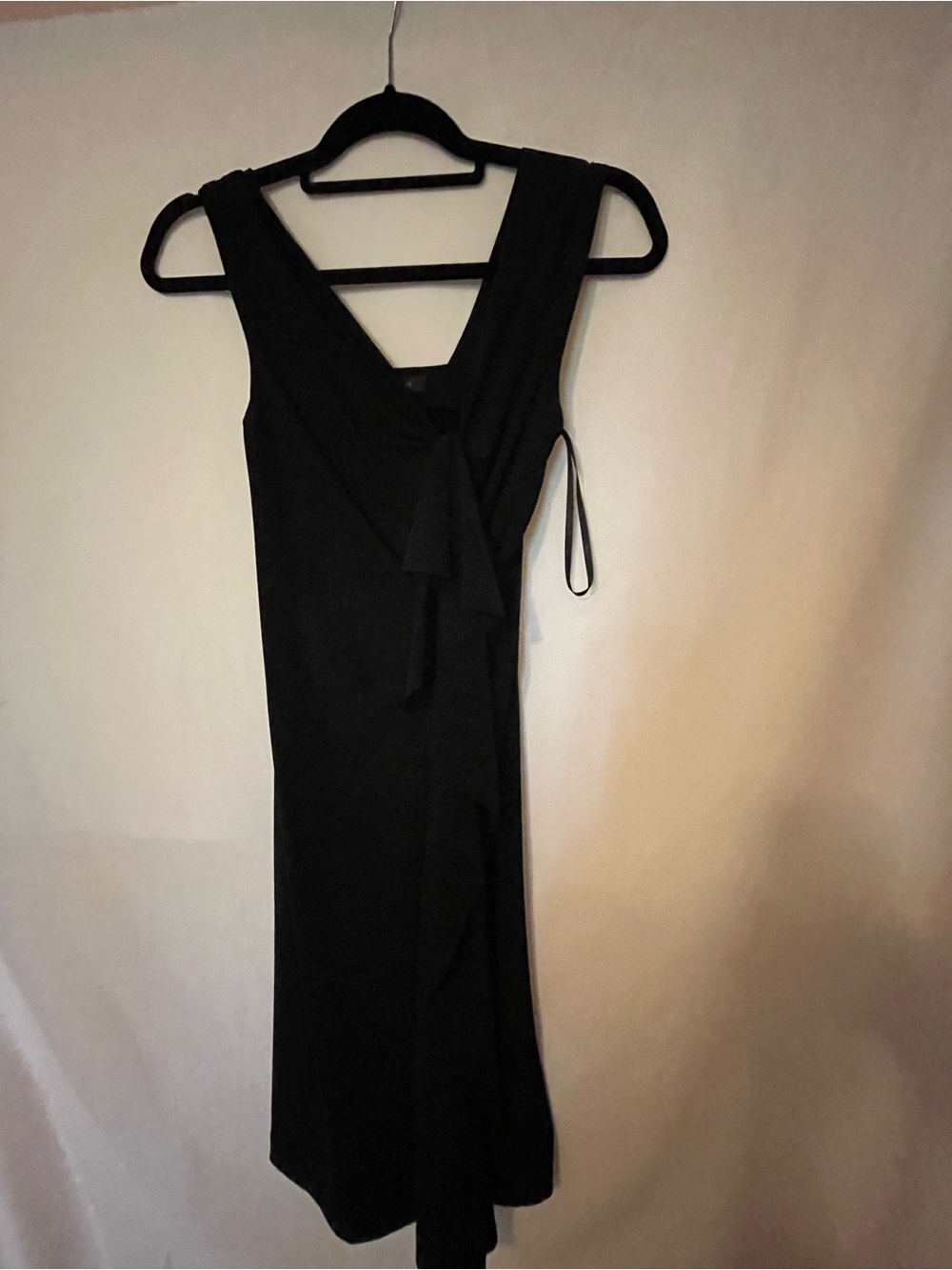 White House Black Market Black Midi Wrap Dress